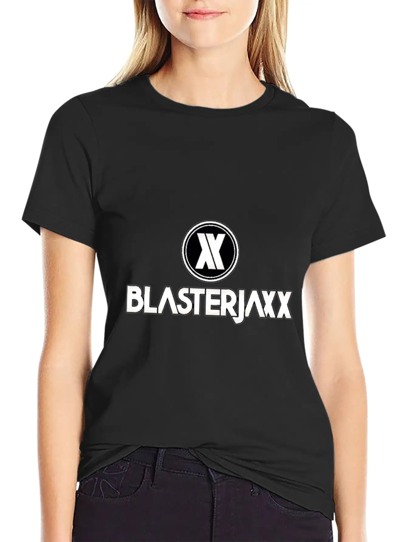 Blasterjaxx Black Breathable Graphic T-Shirt – Perfect For Casual Days
