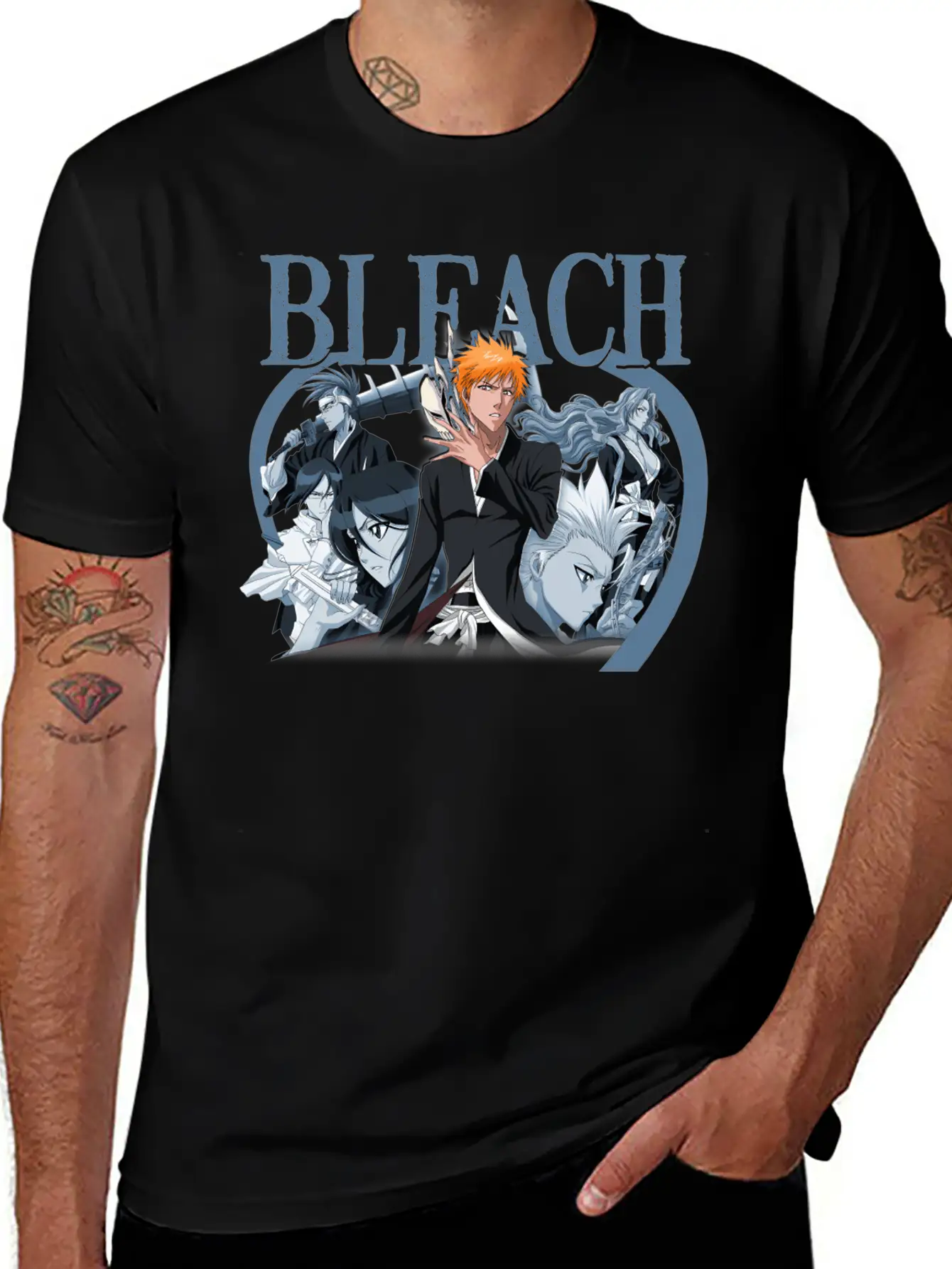 Bleach Blue Duotone Color Essential Cotton Tee For Daily Outfits – Unisex Style