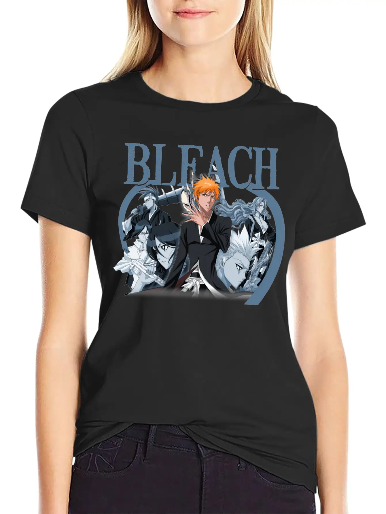 Bleach Blue Duotone Color Essential Cotton Tee For Daily Outfits – Unisex Style