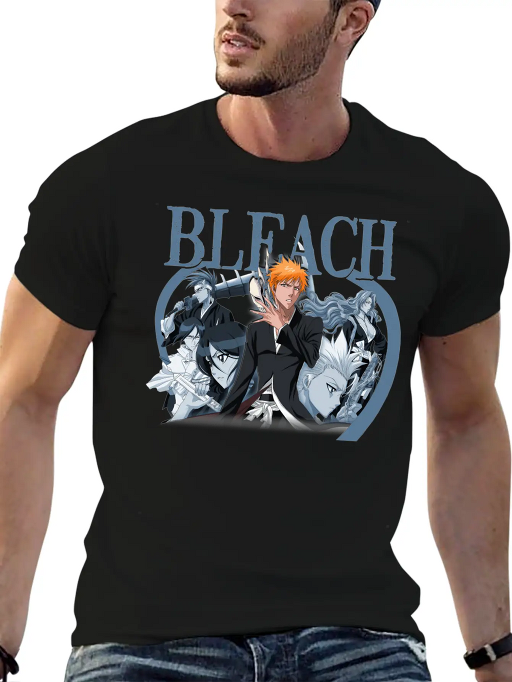 Bleach Blue Duotone Color Essential Cotton Tee For Daily Outfits – Unisex Style