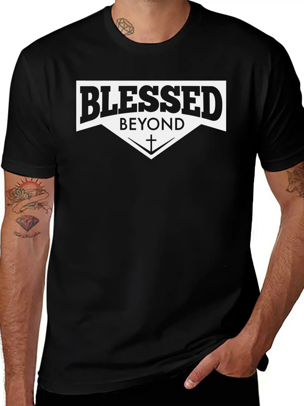 Blessed Beyond Christian, Jesus, Faith, Religion Breathable Soft Cotton T-Shirt – Timeless Casual Look