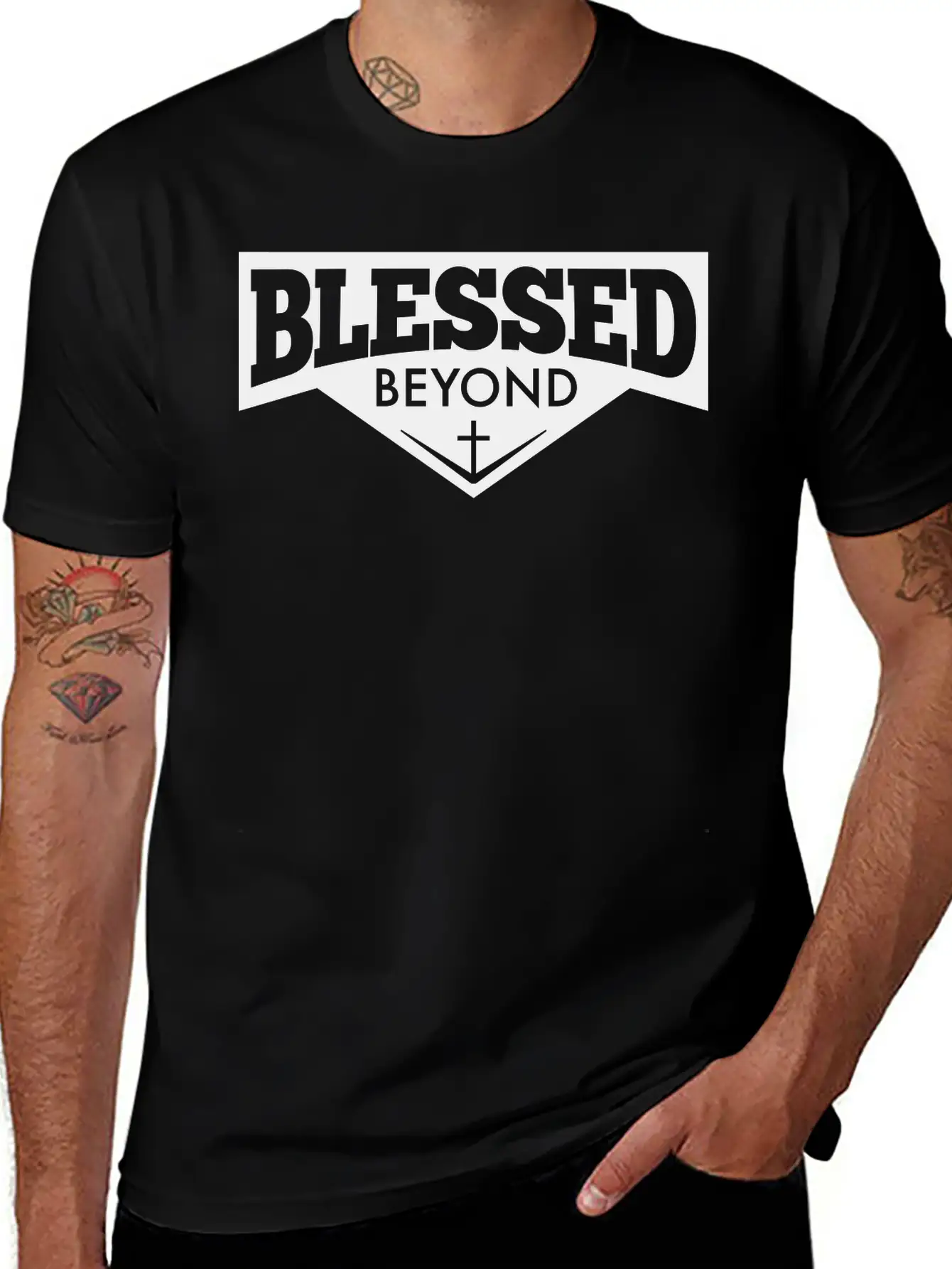 Blessed Beyond Christian, Jesus, Faith, Religion Breathable Soft Cotton T-Shirt – Timeless Casual Look