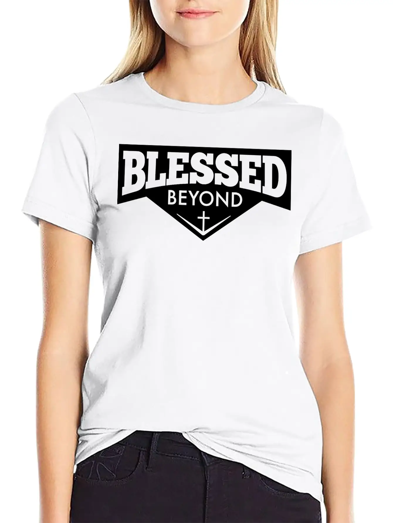 Blessed Beyond Christian, Jesus, Faith, Religion Breathable Soft Cotton T-Shirt – Timeless Casual Look