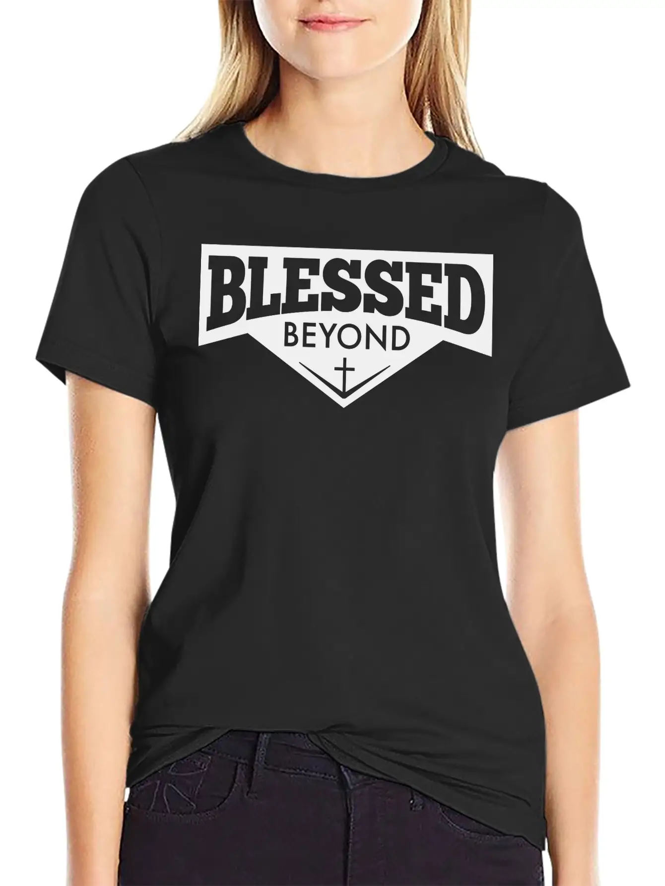 Blessed Beyond Christian, Jesus, Faith, Religion Breathable Soft Cotton T-Shirt – Timeless Casual Look
