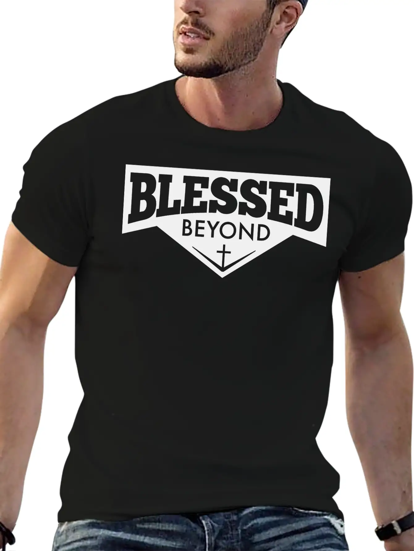 Blessed Beyond Christian, Jesus, Faith, Religion Breathable Soft Cotton T-Shirt – Timeless Casual Look
