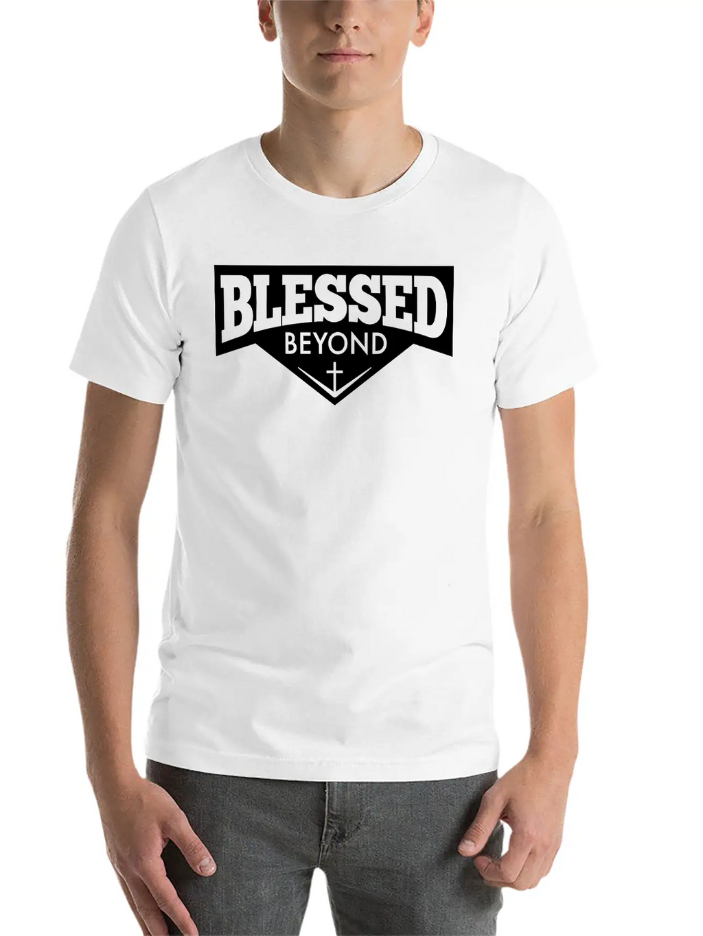 Blessed Beyond Christian, Jesus, Faith, Religion Breathable Soft Cotton T-Shirt – Timeless Casual Look