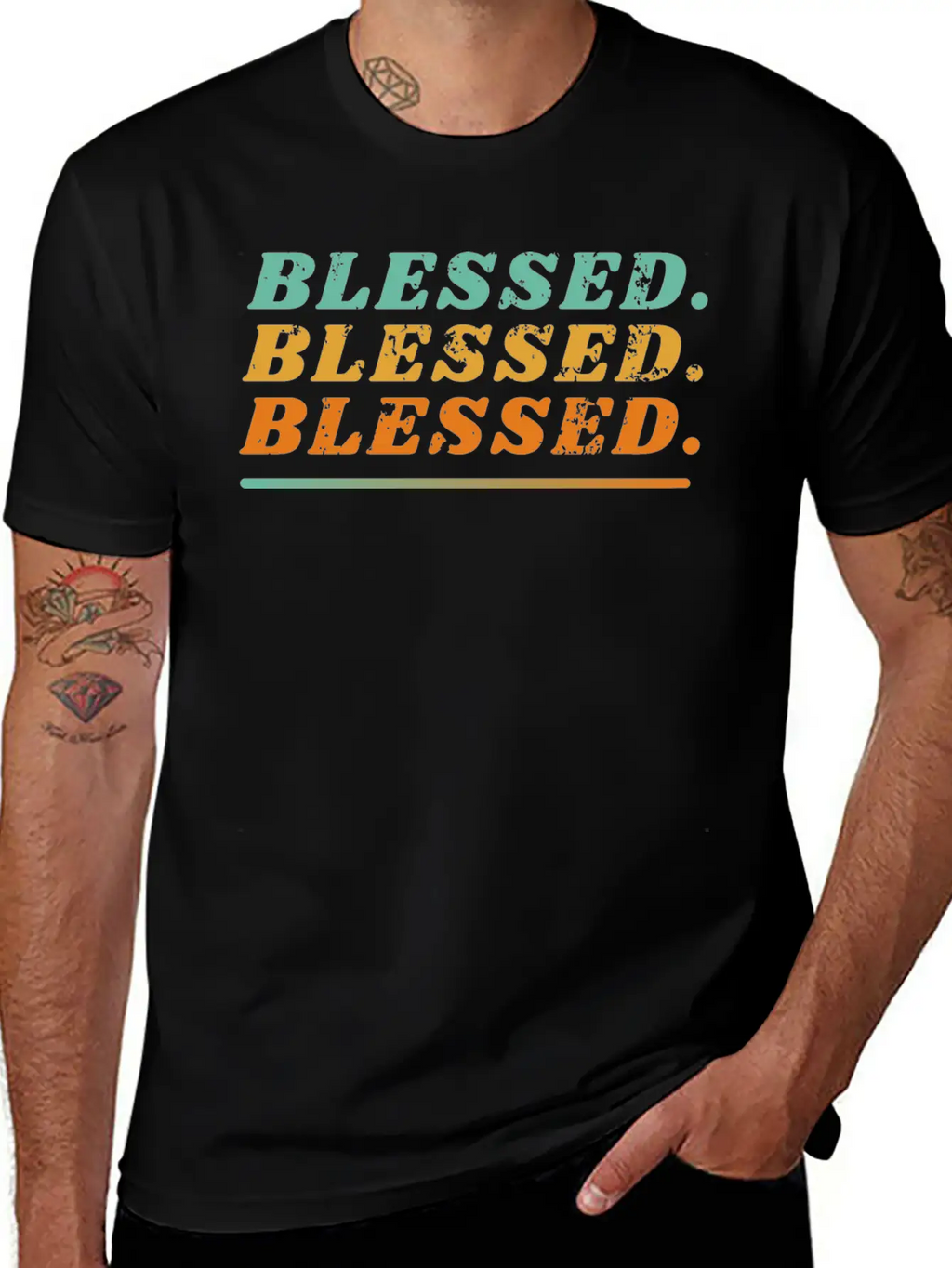 Blessed. Blessed. Blessed. Classic Cotton Tee – Unisex Comfort For Any Season