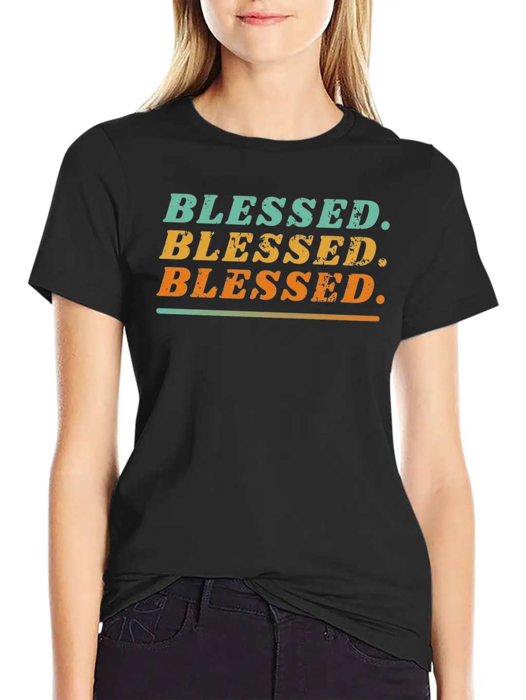Blessed. Blessed. Blessed. Classic Cotton Tee – Unisex Comfort For Any Season