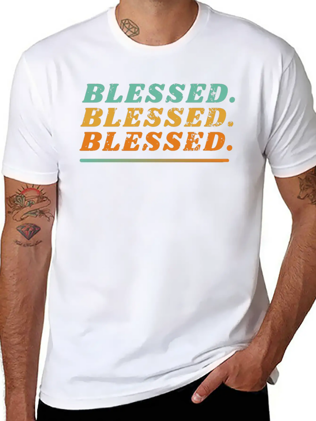 Blessed. Blessed. Blessed. Classic Cotton Tee – Unisex Comfort For Any Season
