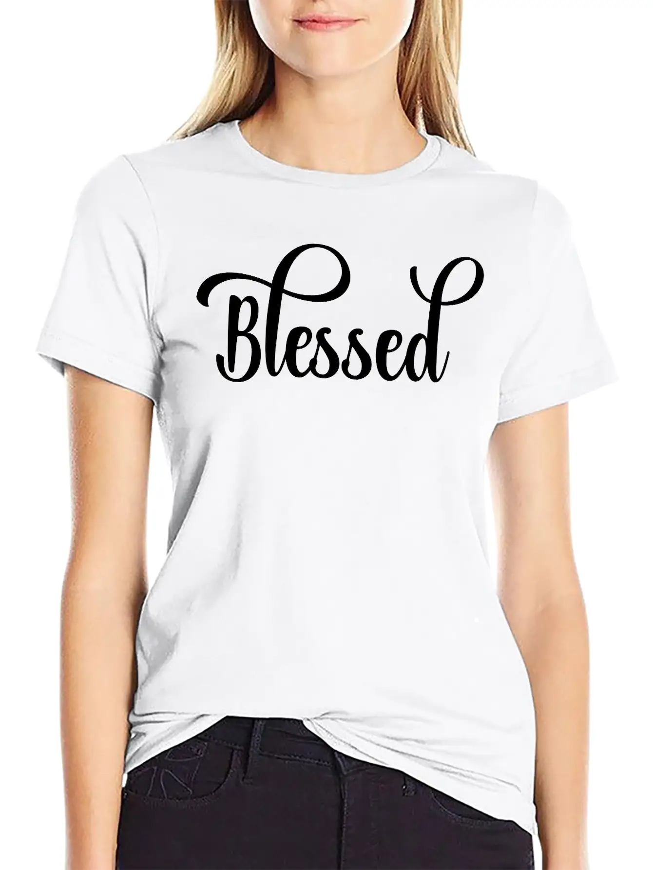 Blessed, Christian, Faith, Saying, Quote Relaxed Everyday Tee – Lightweight And Durable Cotton