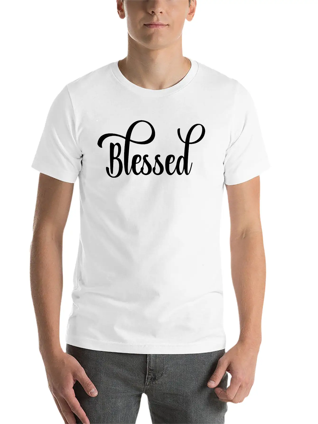Blessed, Christian, Faith, Saying, Quote Relaxed Everyday Tee – Lightweight And Durable Cotton