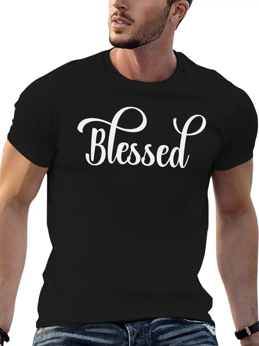 Blessed, Christian, Faith, Saying, Quote Relaxed Everyday Tee – Lightweight And Durable Cotton