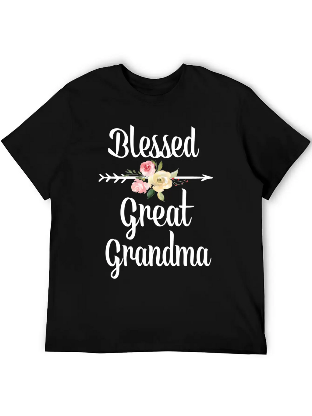 Blessed Great Grandma Flower Arrow Great Grandma Breathable Graphic T-Shirt – Perfect For Casual Days