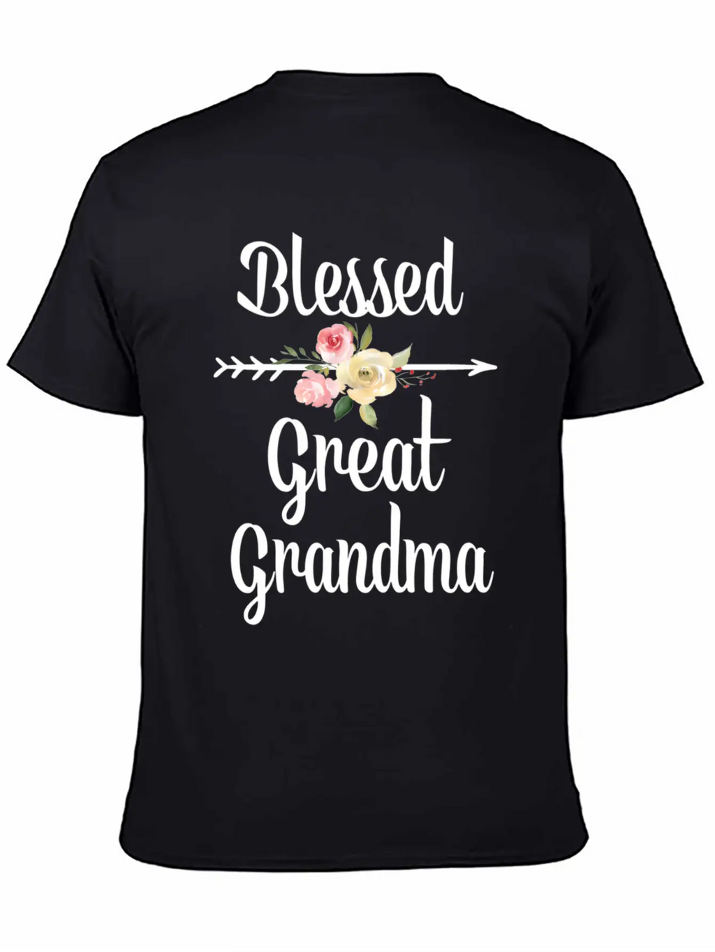 Blessed Great Grandma Flower Arrow Great Grandma Breathable Graphic T-Shirt – Perfect For Casual Days