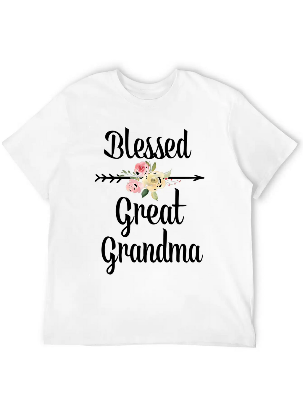 Blessed Great Grandma Flower Arrow Great Grandma Breathable Graphic T-Shirt – Perfect For Casual Days