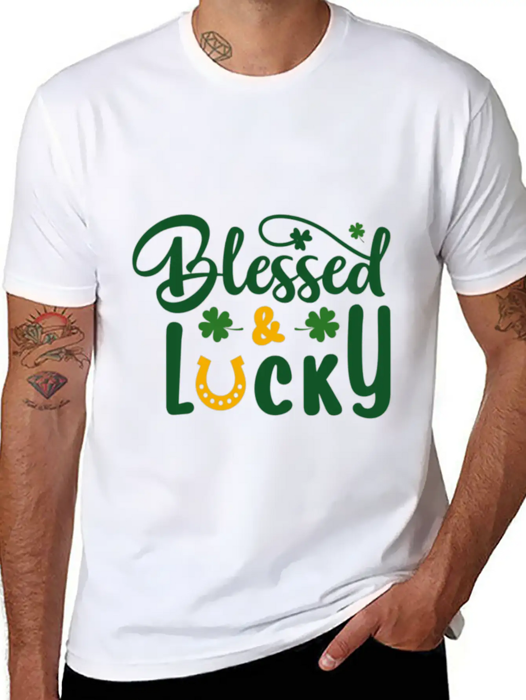 Blessed Lucky Blessed Lucky Synonyms Lucky Relaxed Everyday Tee – Lightweight And Durable Cotton