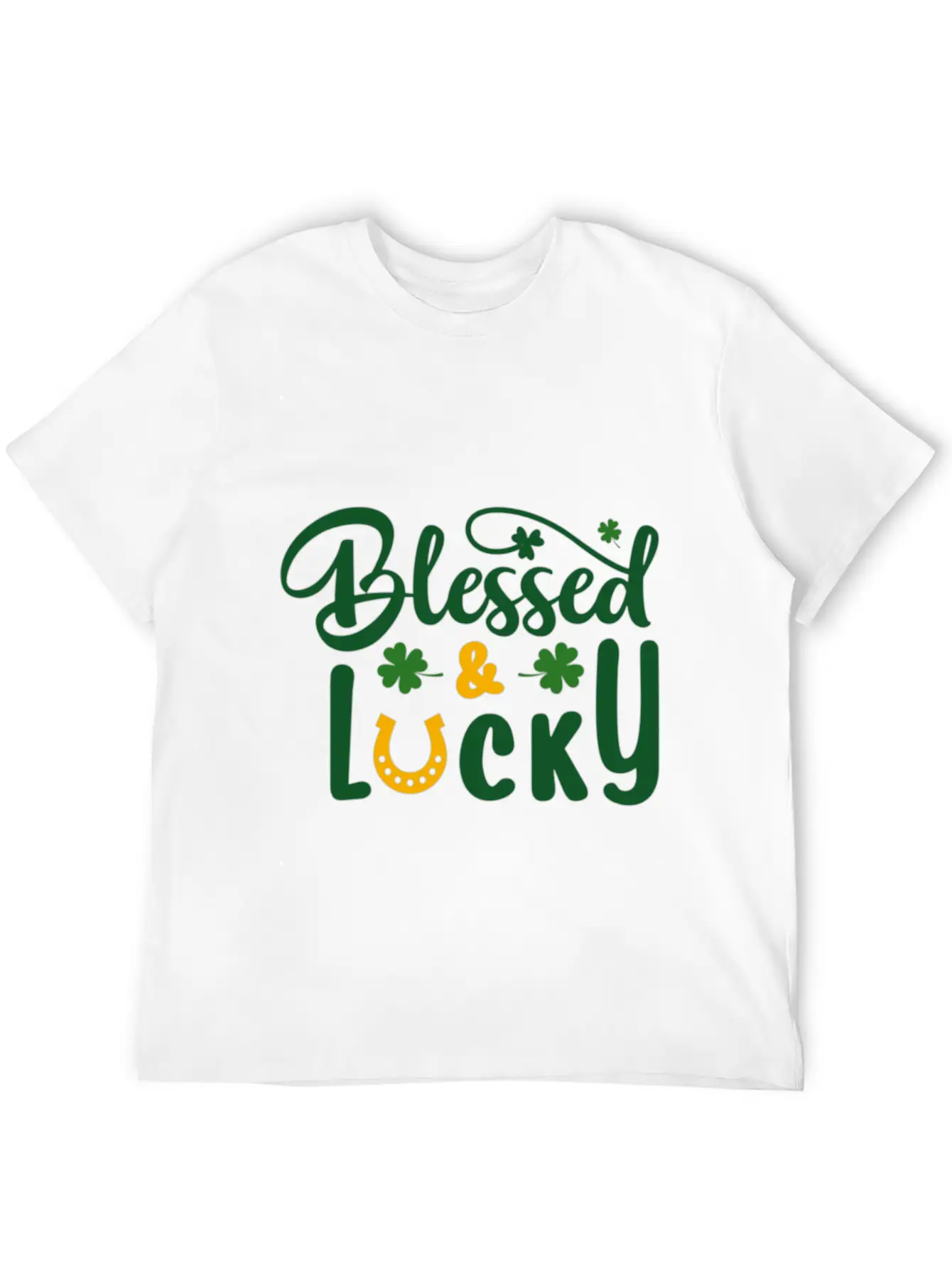 Blessed Lucky Blessed Lucky Synonyms Lucky Relaxed Everyday Tee – Lightweight And Durable Cotton