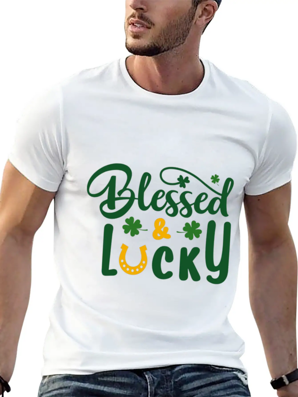 Blessed Lucky Blessed Lucky Synonyms Lucky Relaxed Everyday Tee – Lightweight And Durable Cotton