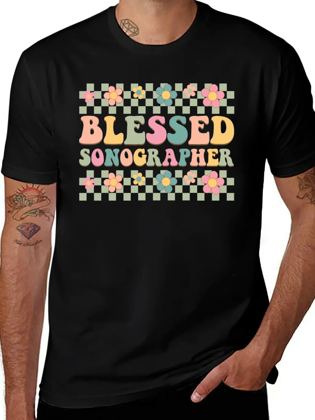 Blessed Sonographer Basic Graphic T-Shirt – Daily Comfort In Soft Cotton