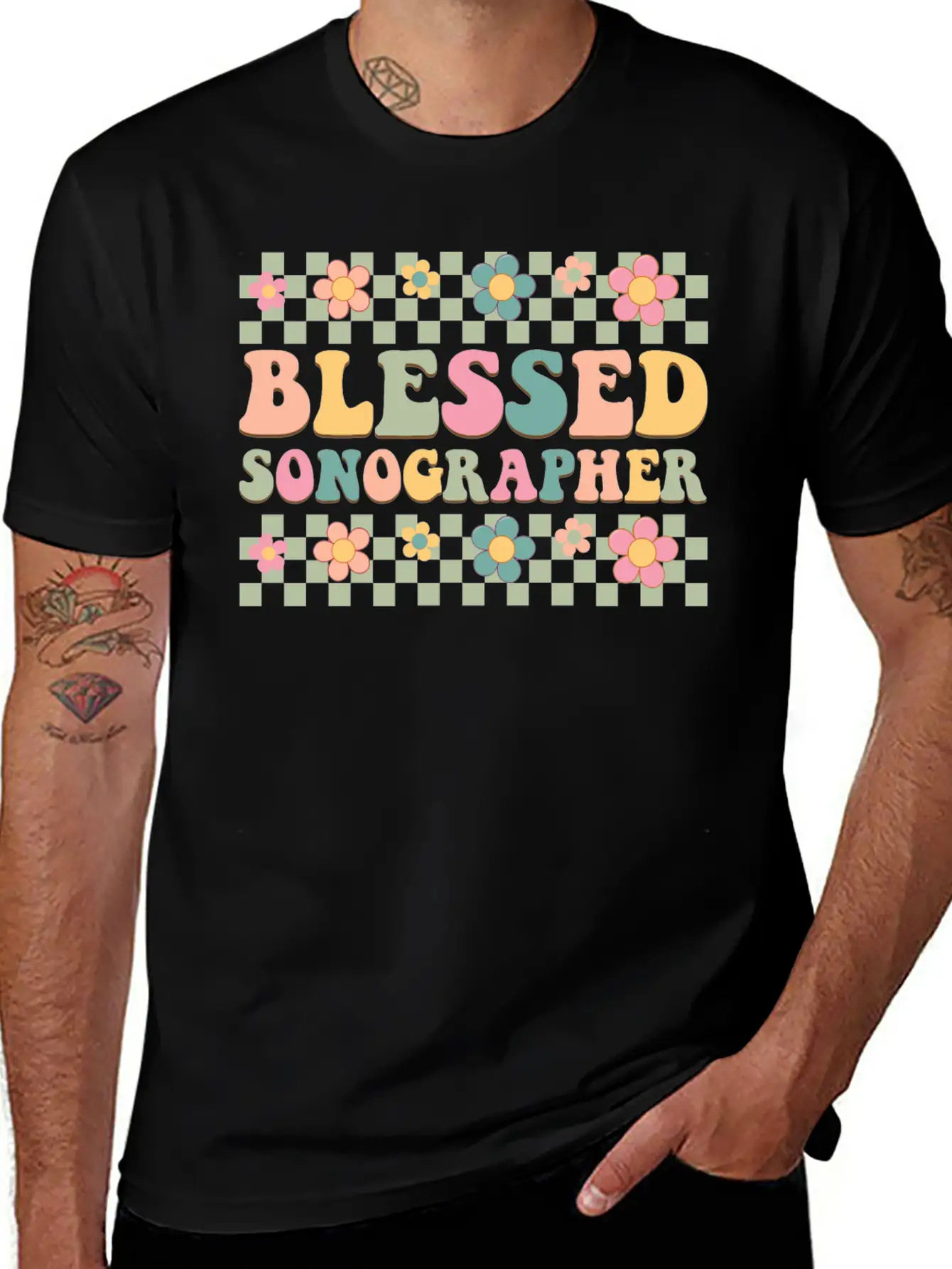 Blessed Sonographer Basic Graphic T-Shirt – Daily Comfort In Soft Cotton