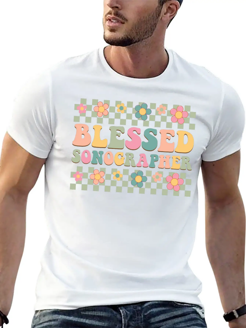 Blessed Sonographer Basic Graphic T-Shirt – Daily Comfort In Soft Cotton