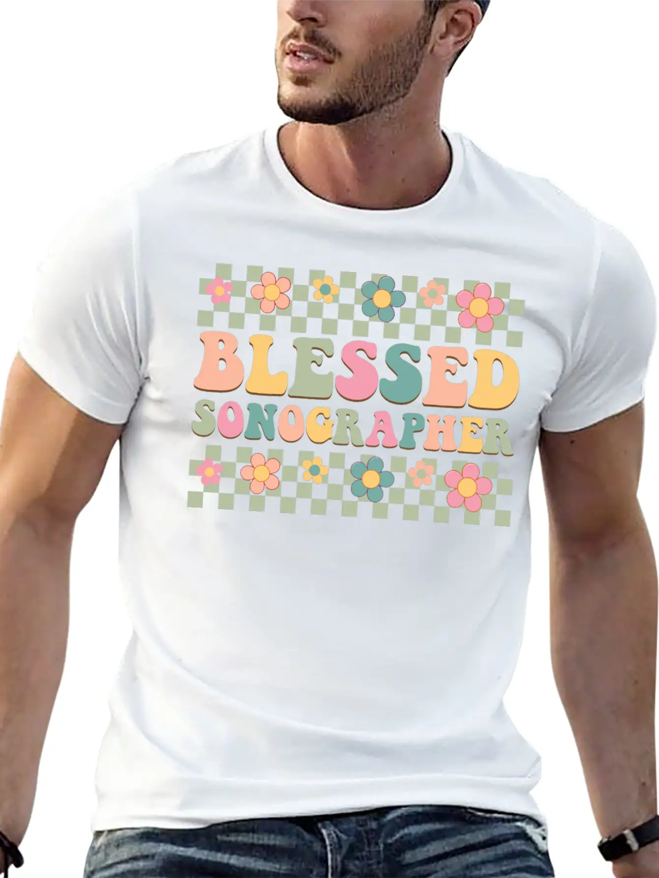 Blessed Sonographer Basic Graphic T-Shirt – Daily Comfort In Soft Cotton