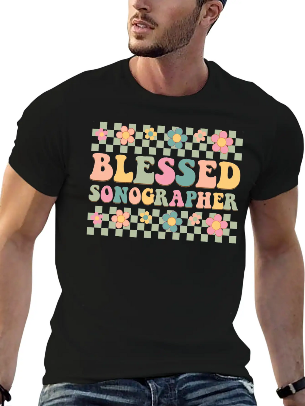 Blessed Sonographer Basic Graphic T-Shirt – Daily Comfort In Soft Cotton