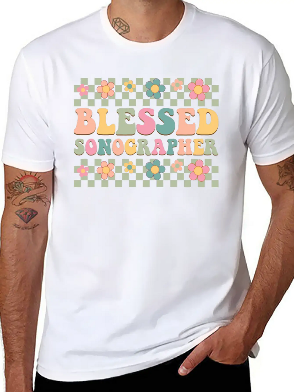 Blessed Sonographer Basic Graphic T-Shirt – Daily Comfort In Soft Cotton