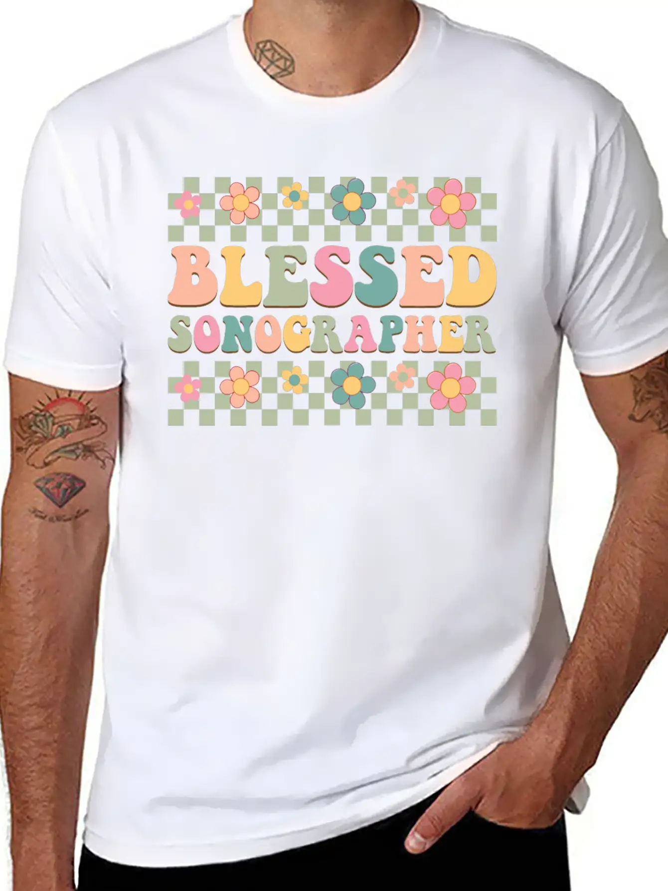 Blessed Sonographer Basic Graphic T-Shirt – Daily Comfort In Soft Cotton