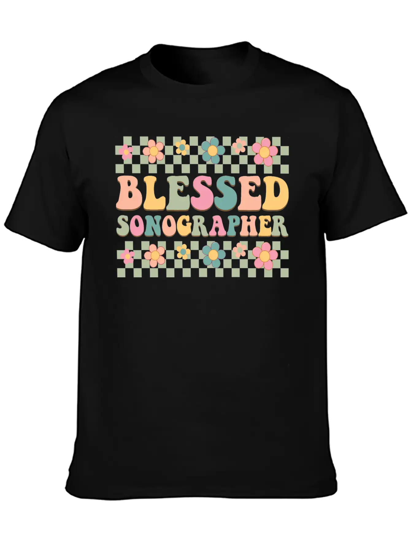 Blessed Sonographer Basic Graphic T-Shirt – Daily Comfort In Soft Cotton