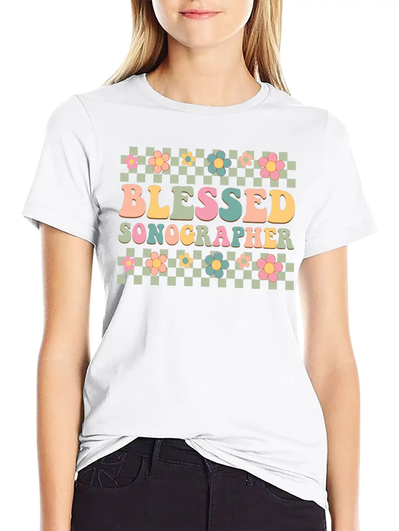 Blessed Sonographer Basic Graphic T-Shirt – Daily Comfort In Soft Cotton