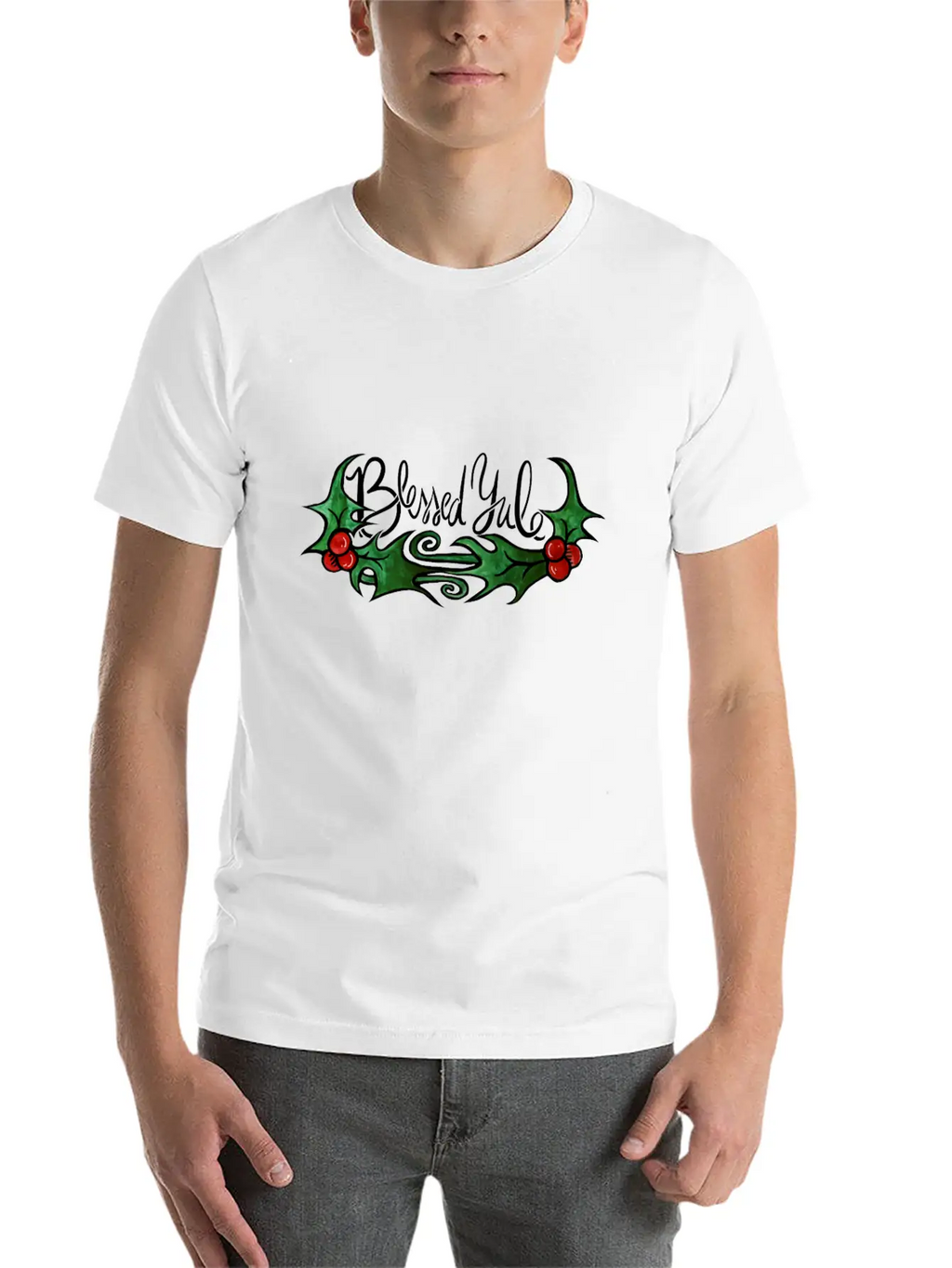 Blessed Yule Timeless Short Sleeve Tee – Comfy And Minimalist Design