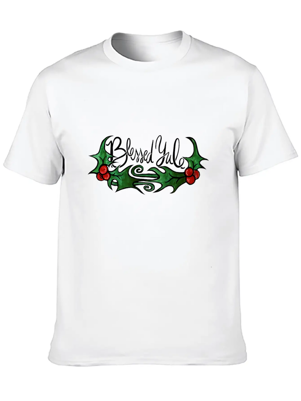 Blessed Yule Timeless Short Sleeve Tee – Comfy And Minimalist Design