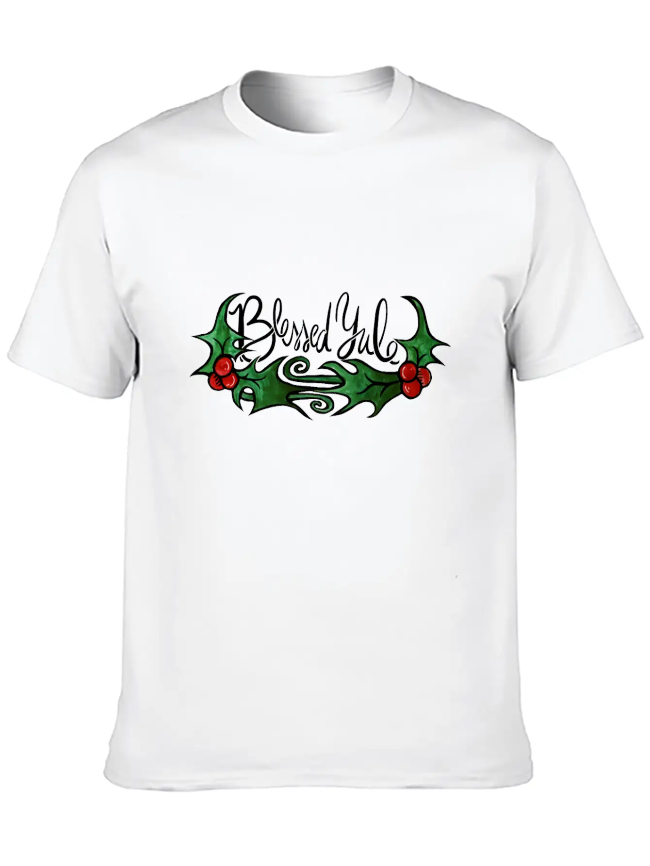 Blessed Yule Timeless Short Sleeve Tee – Comfy And Minimalist Design