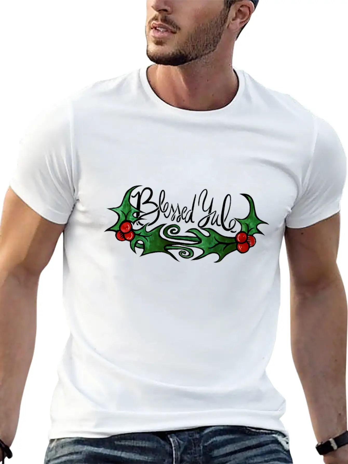 Blessed Yule Timeless Short Sleeve Tee – Comfy And Minimalist Design