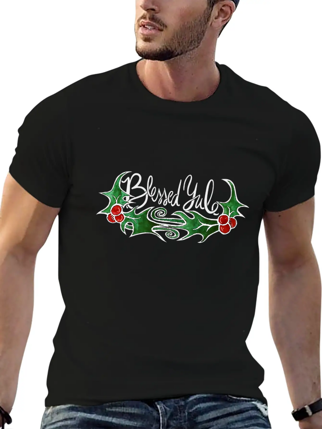 Blessed Yule Timeless Short Sleeve Tee – Comfy And Minimalist Design