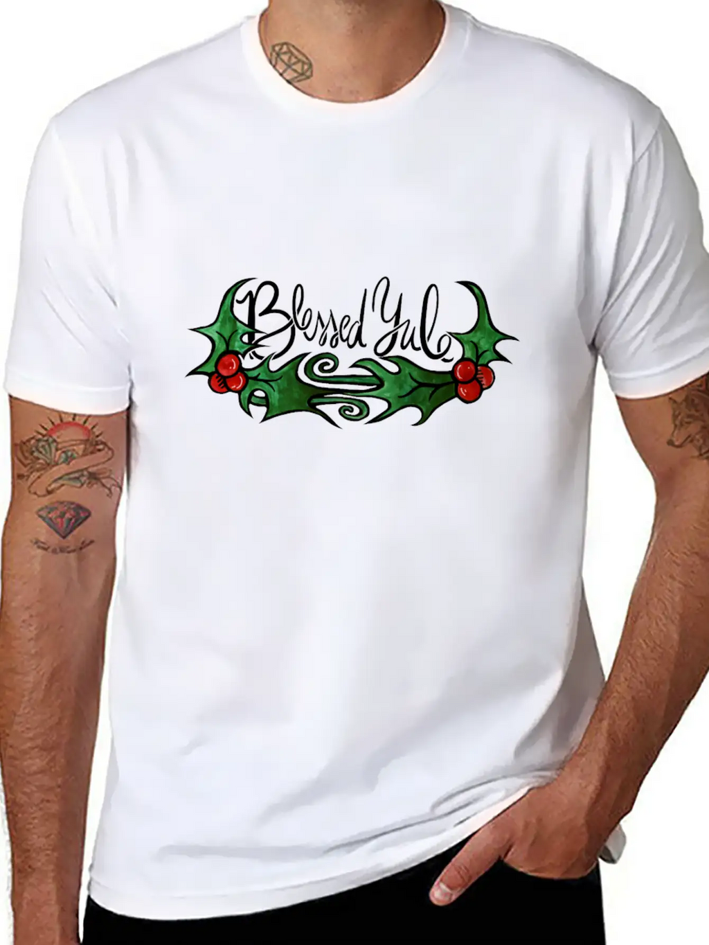 Blessed Yule Timeless Short Sleeve Tee – Comfy And Minimalist Design