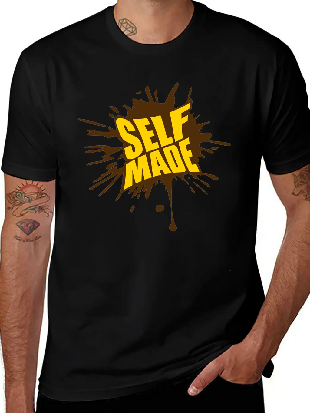 Blob Drop Splash Millionaire Self Made Empower Mon Timeless Short Sleeve Tee – Comfy And Minimalist Design