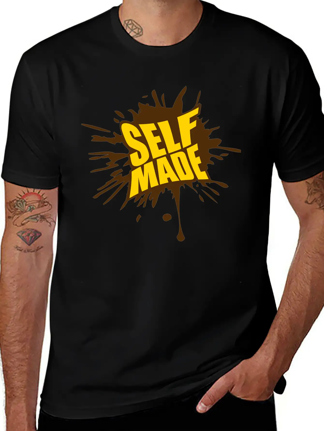 Blob Drop Splash Millionaire Self Made Empower Mon Timeless Short Sleeve Tee – Comfy And Minimalist Design