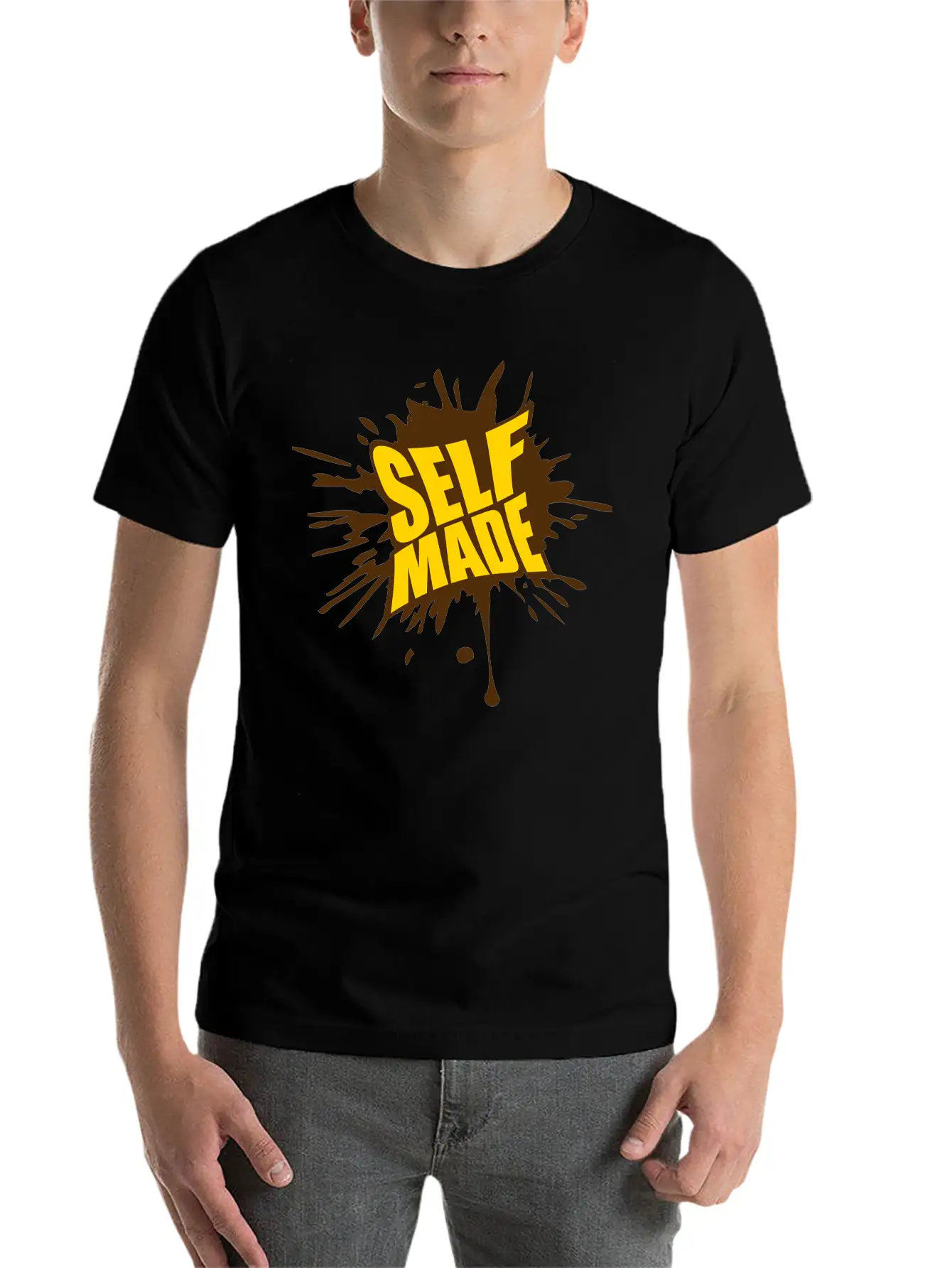 Blob Drop Splash Millionaire Self Made Empower Mon Timeless Short Sleeve Tee – Comfy And Minimalist Design