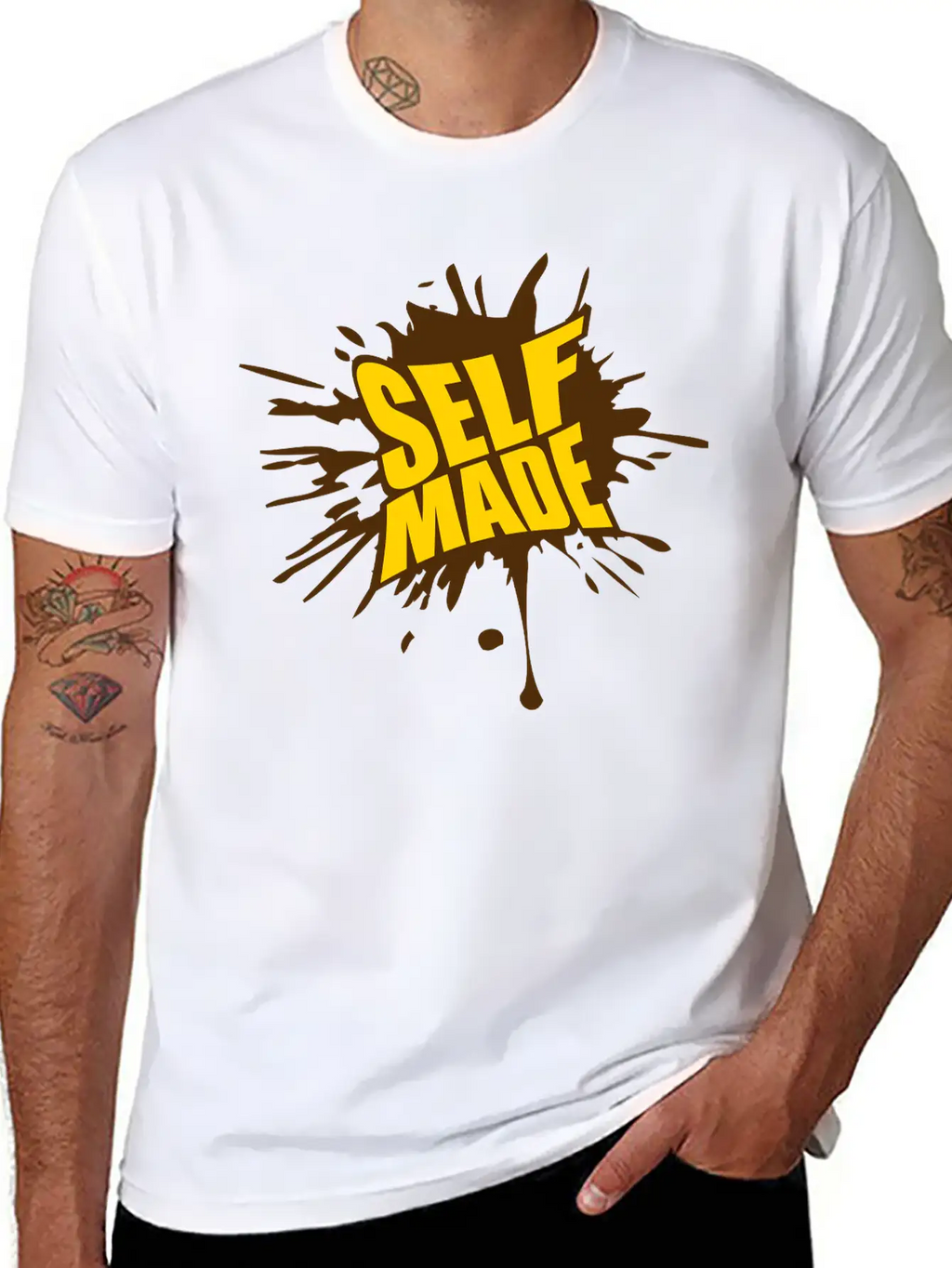 Blob Drop Splash Millionaire Self Made Empower Mon Timeless Short Sleeve Tee – Comfy And Minimalist Design