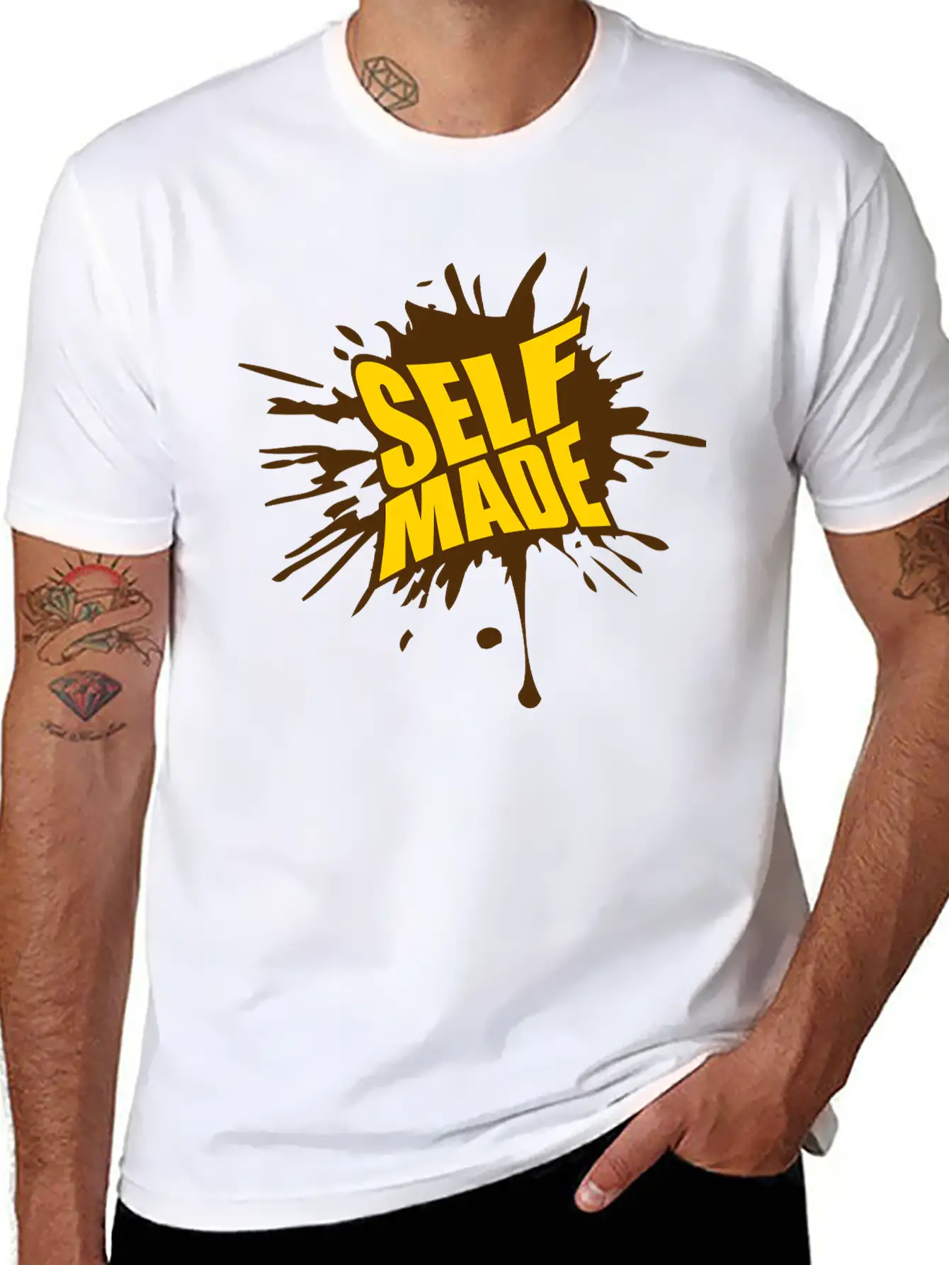 Blob Drop Splash Millionaire Self Made Empower Mon Timeless Short Sleeve Tee – Comfy And Minimalist Design