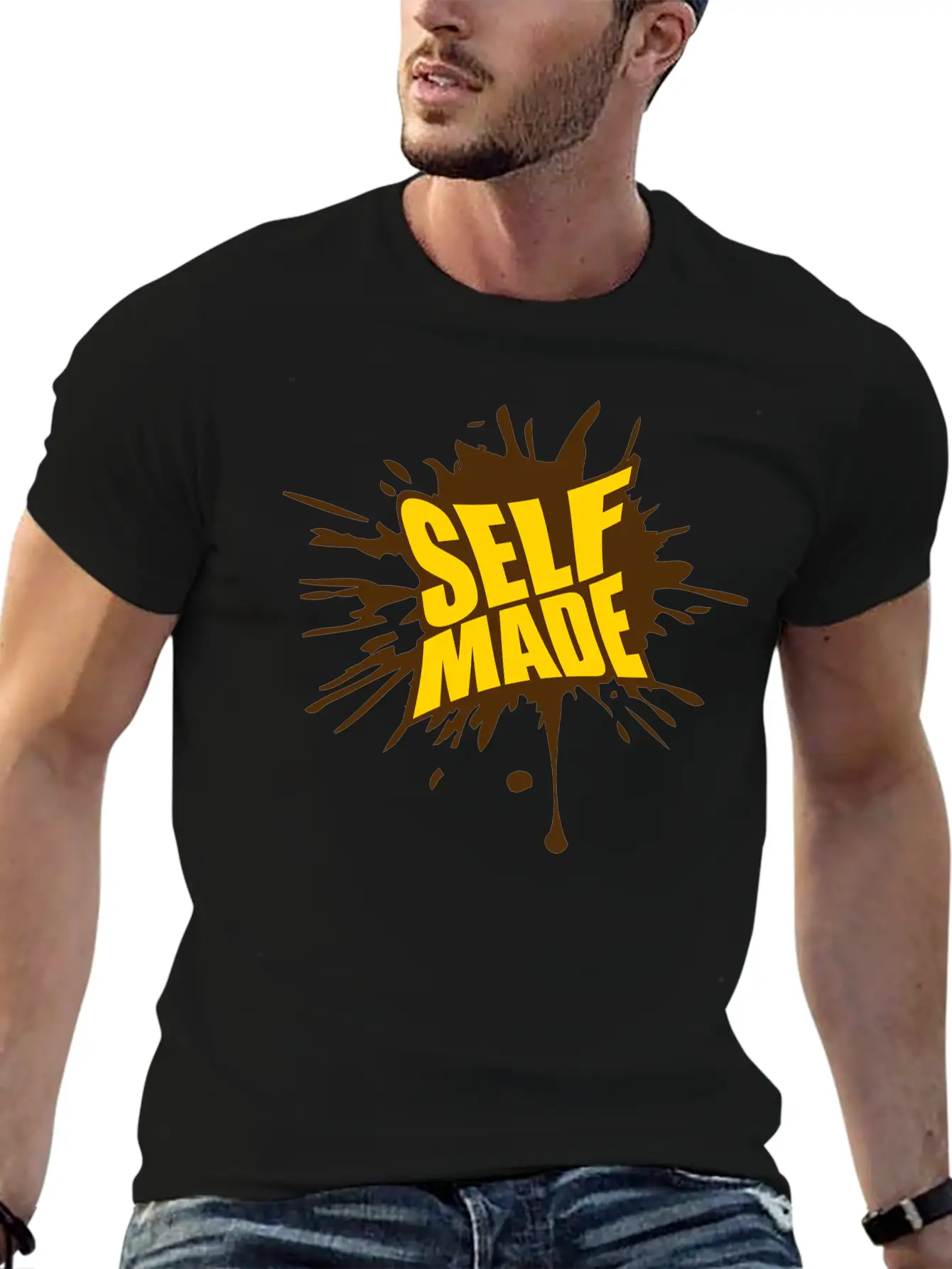 Blob Drop Splash Millionaire Self Made Empower Mon Timeless Short Sleeve Tee – Comfy And Minimalist Design
