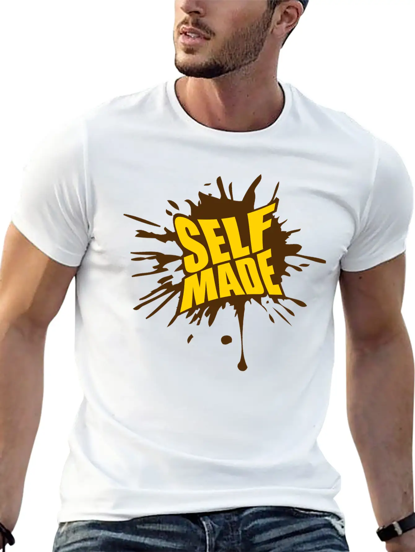 Blob Drop Splash Millionaire Self Made Empower Mon Timeless Short Sleeve Tee – Comfy And Minimalist Design