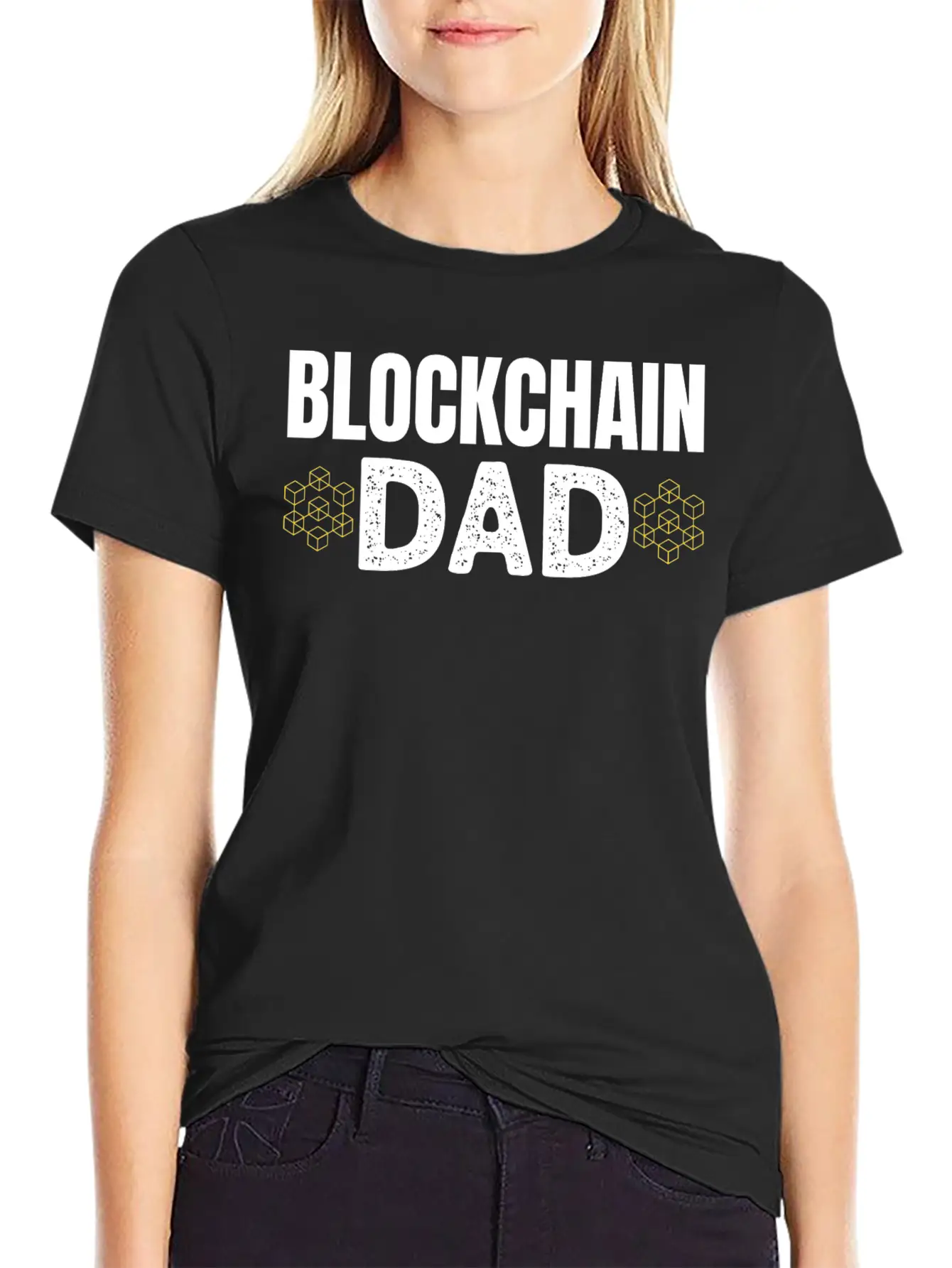 Blockchain Dad Crypto Currency Father Bitcoin Geek Unisex Casual T-Shirt – Clean Design For Daily Comfort