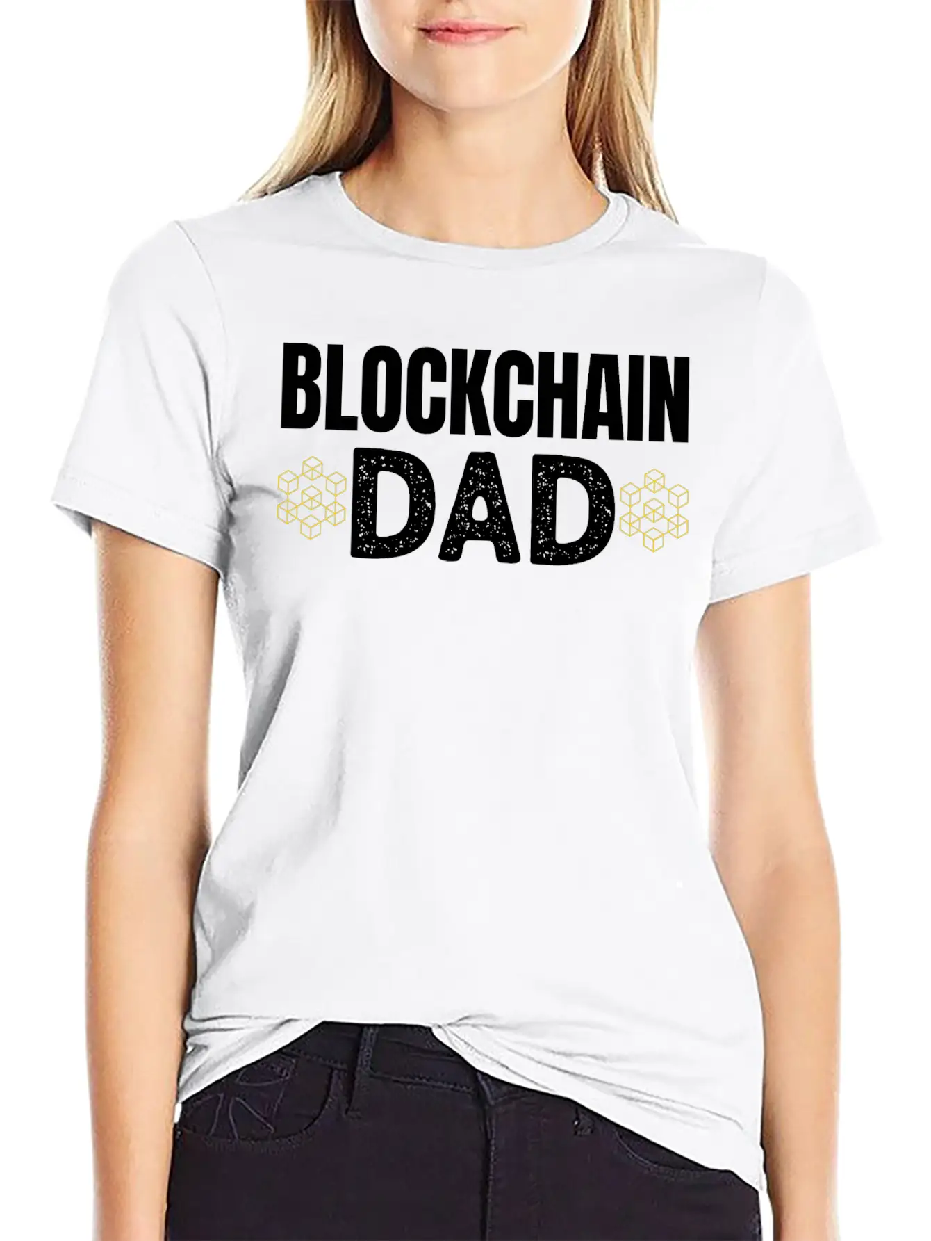 Blockchain Dad Crypto Currency Father Bitcoin Geek Unisex Casual T-Shirt – Clean Design For Daily Comfort