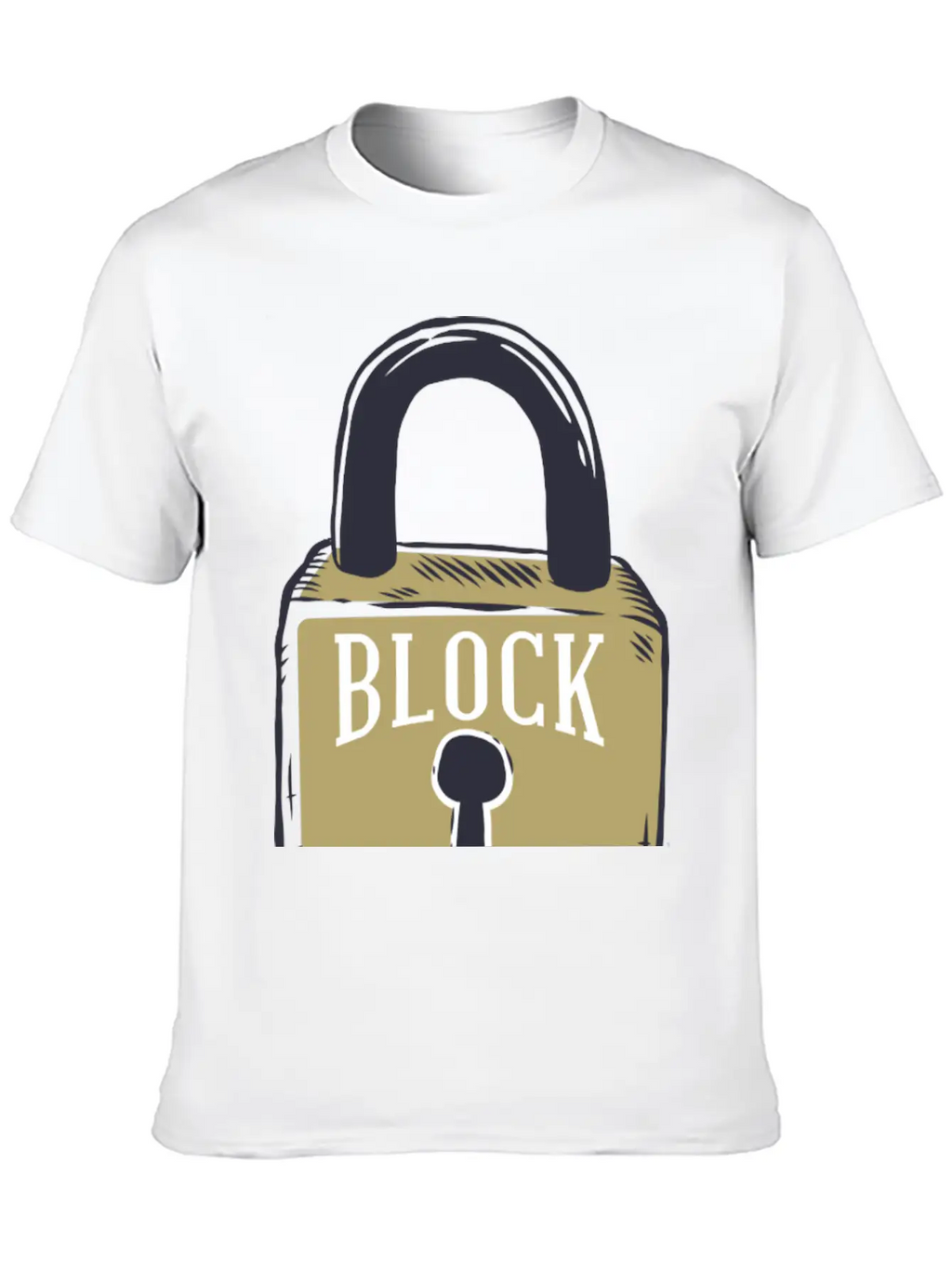 Blockchain Lock Security Design Classic Cotton Tee – Unisex Comfort For Any Season