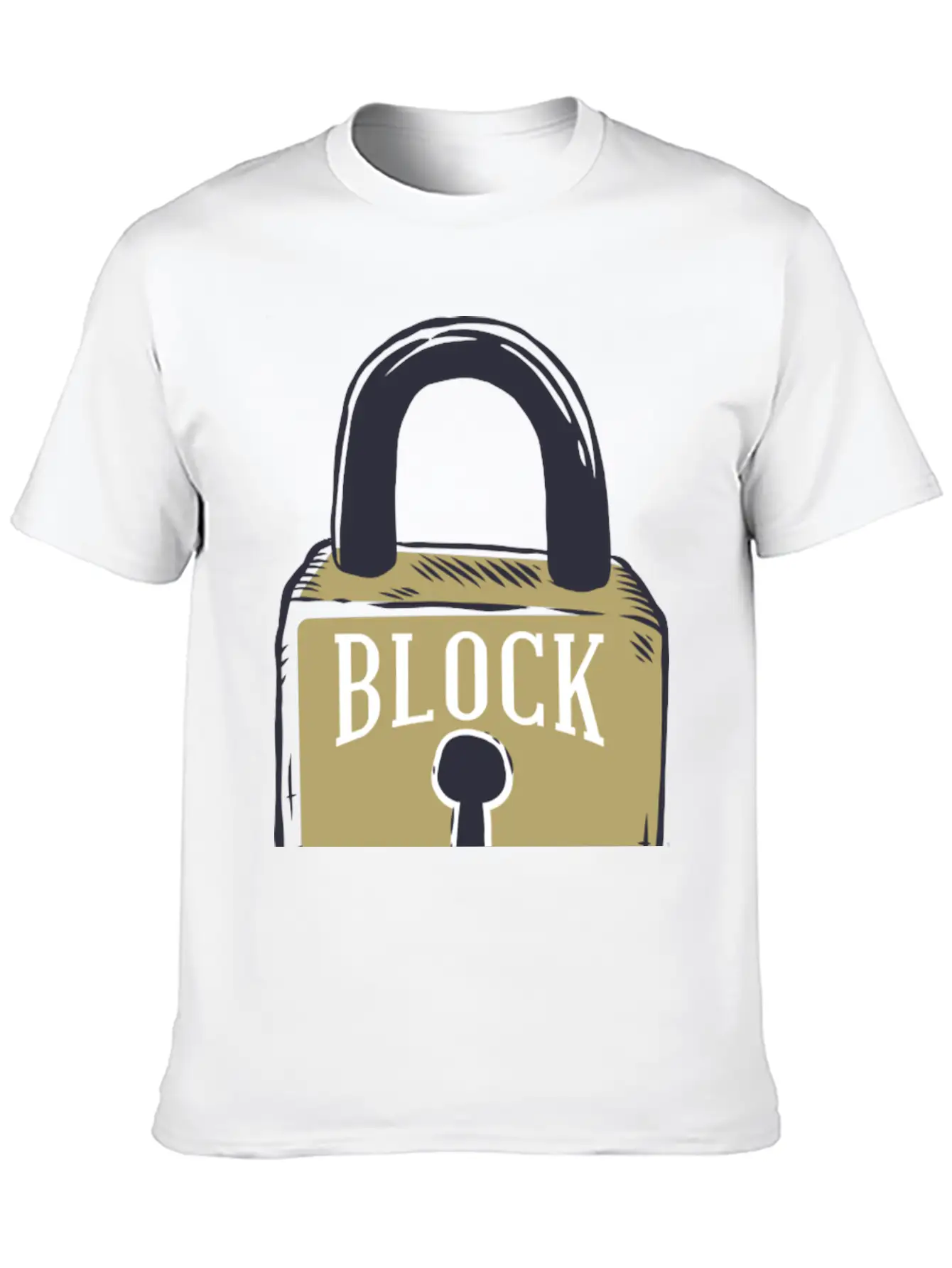 Blockchain Lock Security Design Classic Cotton Tee – Unisex Comfort For Any Season