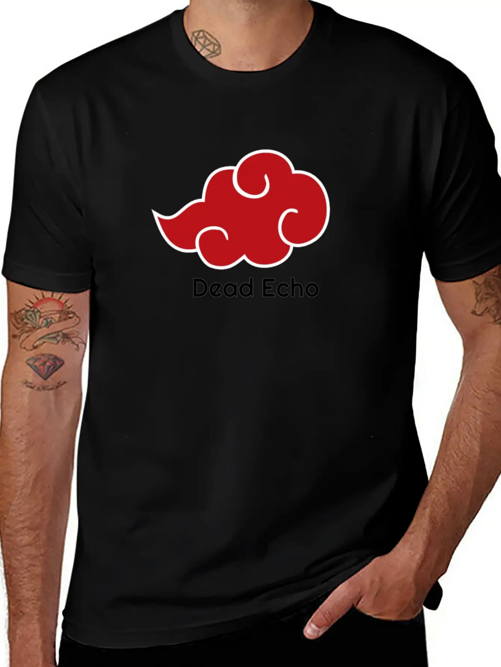 BloodCloudWritingBlack Relaxed Everyday Tee – Lightweight And Durable Cotton