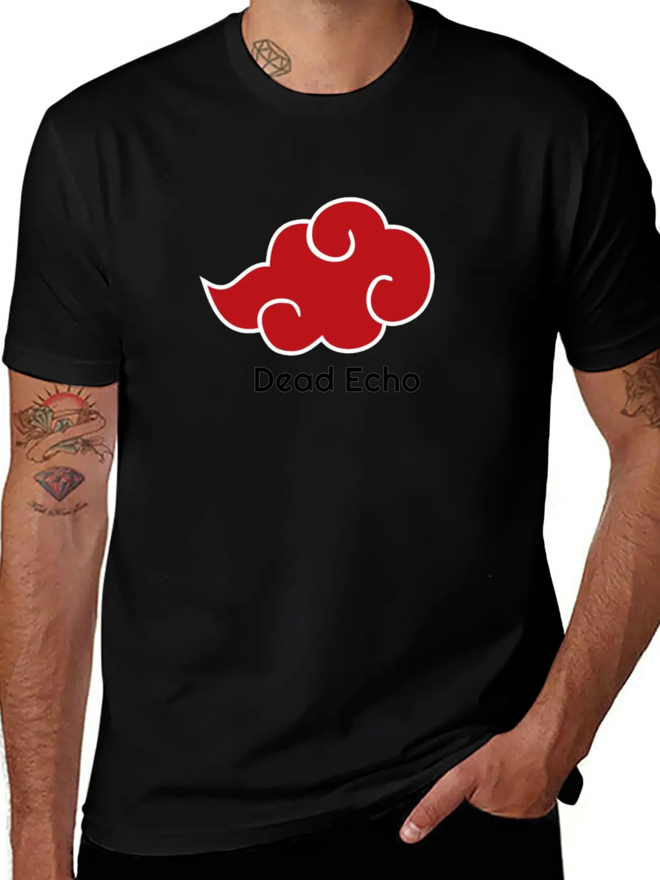 BloodCloudWritingBlack Relaxed Everyday Tee – Lightweight And Durable Cotton